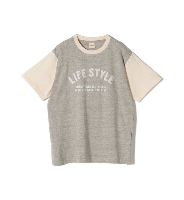 SHIPS Days「【SHIPS DAYS別注】UNDYED: プリント ショートスリーブ Tシャツ」|Tシャツ・カットソー|グレー