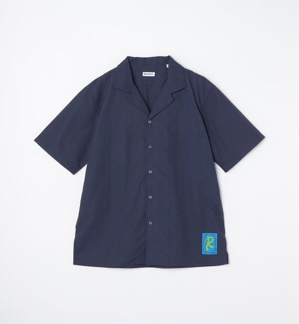 SHIPS「Reception: MIA SHORT SLEEVE SHIRT」|シャツ・ブラウス|ネイビー