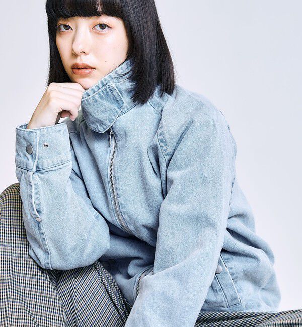 SHIPS「City Ambient Products: デニム ジップ ブルゾン」|ブルゾン・スタジャン|