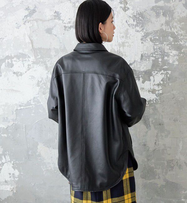 SHIPS for women「シープ レザー シャツ ジャケット」|シャツ・ブラウス|