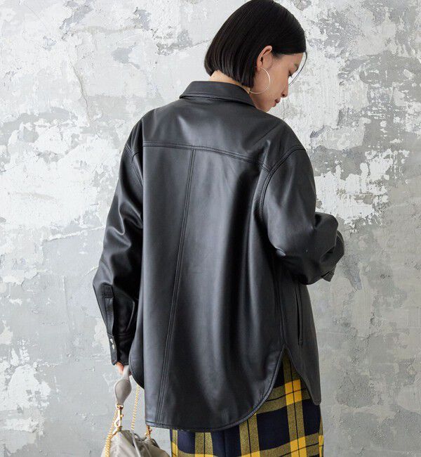 SHIPS for women「シープ レザー シャツ ジャケット」|シャツ・ブラウス|