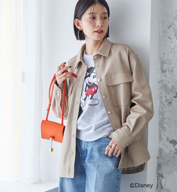 SHIPS for women「シープ レザー シャツ ジャケット」|シャツ・ブラウス|ベージュ