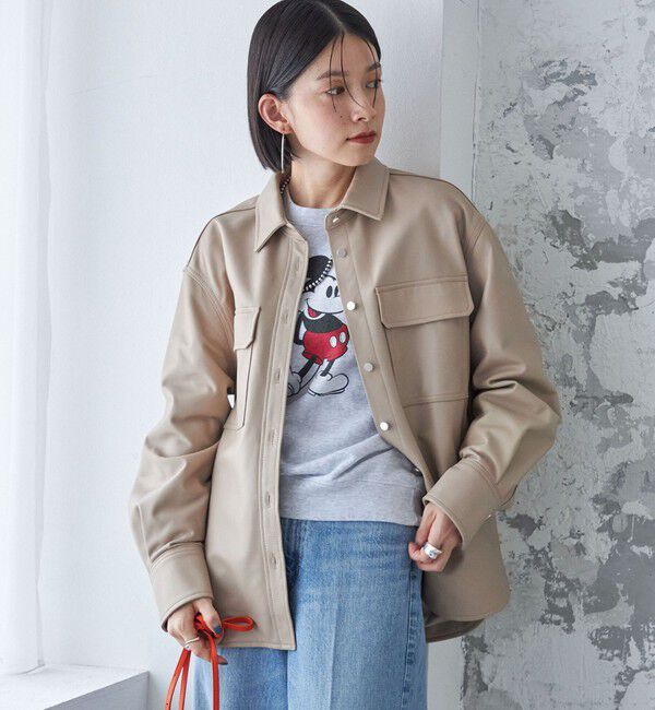 SHIPS for women「シープ レザー シャツ ジャケット」|シャツ・ブラウス|