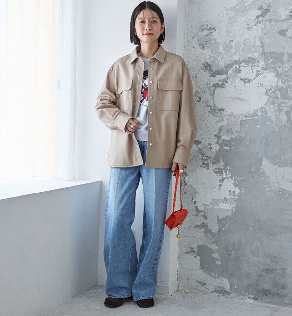 SHIPS for women「シープ レザー シャツ ジャケット」|シャツ・ブラウス|