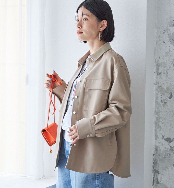 SHIPS for women「シープ レザー シャツ ジャケット」|シャツ・ブラウス|