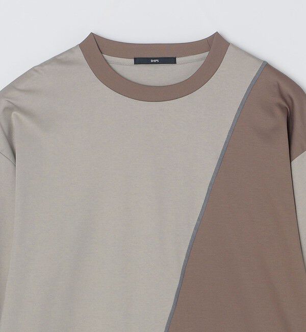 SHIPS「SHIPS: カラースラント パネル 長袖 Tシャツ」|Tシャツ・カットソー|
