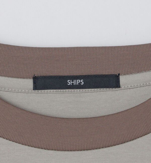 SHIPS「SHIPS: カラースラント パネル 長袖 Tシャツ」|Tシャツ・カットソー|