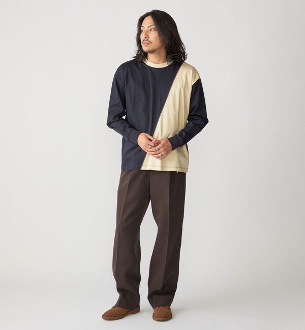 SHIPS「SHIPS: カラースラント パネル 長袖 Tシャツ」|Tシャツ・カットソー|