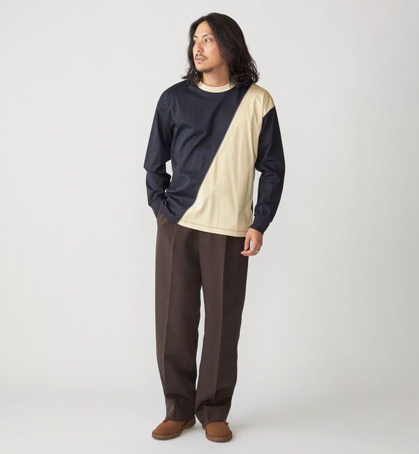 SHIPS「SHIPS: カラースラント パネル 長袖 Tシャツ」|Tシャツ・カットソー|