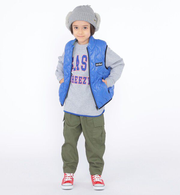 SHIPS KIDS「SHIPS KIDS:100～130cm / パイピング カレッジ ロゴ スウェット」|スウェット・ジャージ|