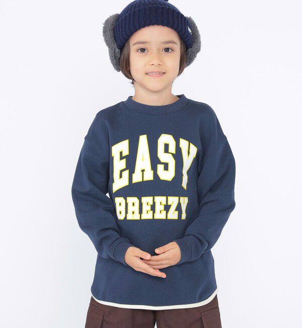 SHIPS KIDS「SHIPS KIDS:100～130cm / パイピング カレッジ ロゴ スウェット」|スウェット・ジャージ|