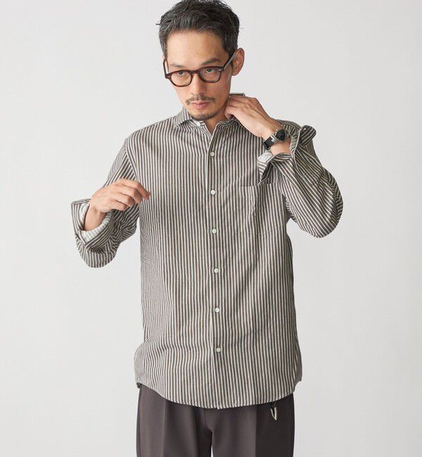 SHIPS「SHIPS: セミワイド ギンガム/ストライプ ビエラ シャツ」|シャツ・ブラウス|