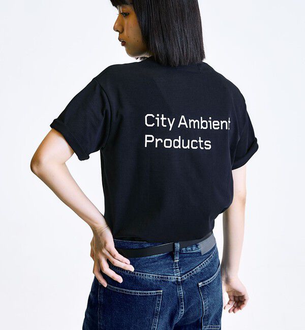SHIPS「City Ambient Products: スタンダード ロゴ プリント Tシャツ」|Tシャツ・カットソー|