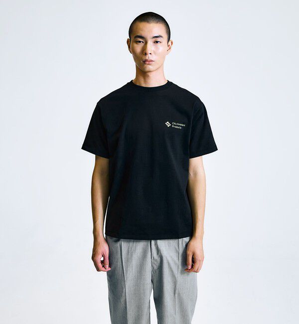 SHIPS「City Ambient Products: スタンダード ロゴ プリント Tシャツ」|Tシャツ・カットソー|
