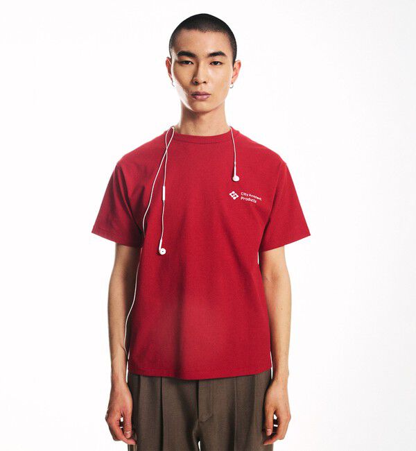 SHIPS「City Ambient Products: スタンダード ロゴ プリント Tシャツ」|Tシャツ・カットソー|
