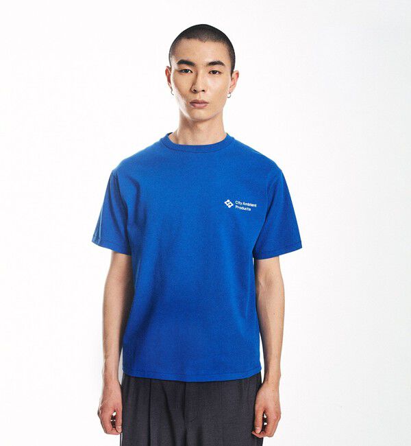 SHIPS「City Ambient Products: スタンダード ロゴ プリント Tシャツ」|Tシャツ・カットソー|