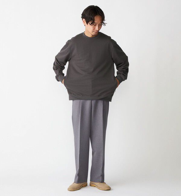 SHIPS「SHIPS:〈洗濯機可能・吸水速乾・UVカット〉AEROKNOT(R) クルーネック インレイ プルオーバー」|スウェット・ジャージ|