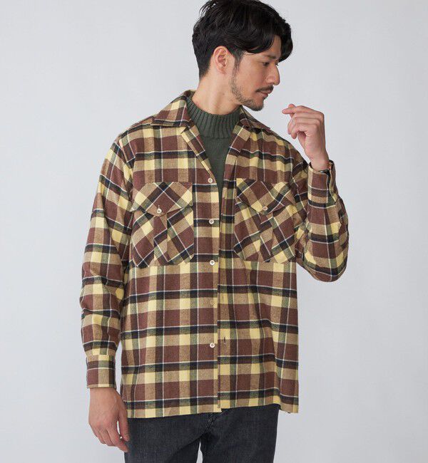 SHIPS「【SHIPS別注】Errico Formicola: コットンフランネル チェック オーバーシャツ」|シャツ・ブラウス|