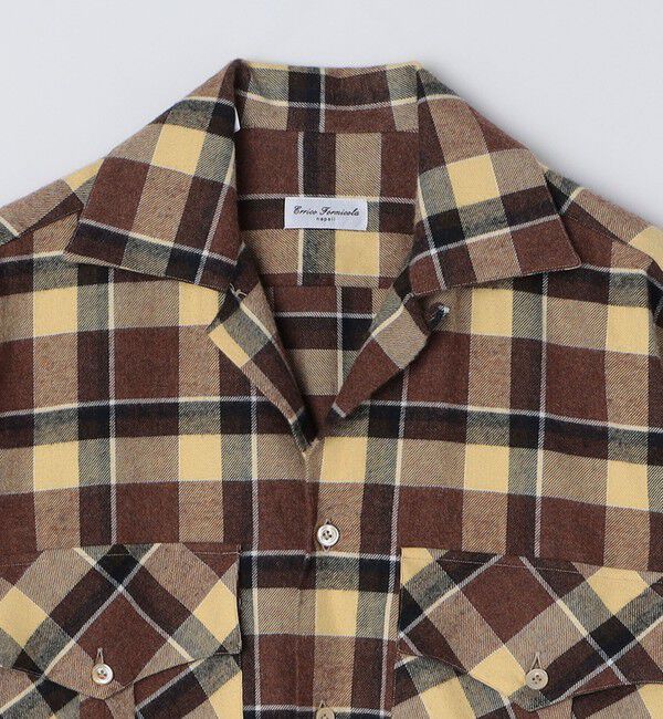 SHIPS「【SHIPS別注】Errico Formicola: コットンフランネル チェック オーバーシャツ」|シャツ・ブラウス|