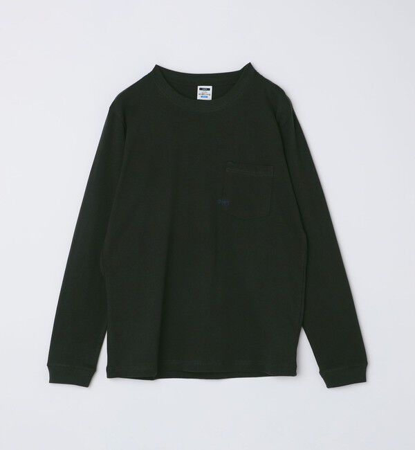 SHIPS「【WEB限定】SHIPS: マイクロ SHIPSロゴ ポケット ロングスリーブ Tシャツ (ロンT)」|Tシャツ・カットソー|