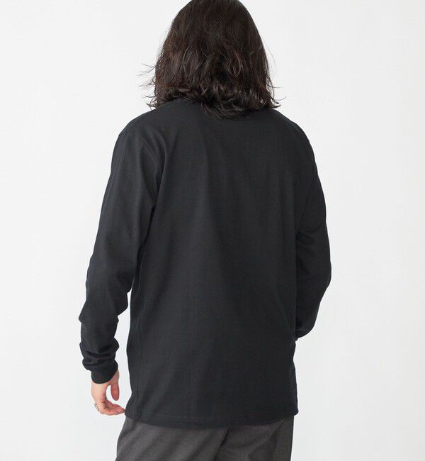 SHIPS「【WEB限定】SHIPS: マイクロ SHIPSロゴ ポケット ロングスリーブ Tシャツ (ロンT)」|Tシャツ・カットソー|