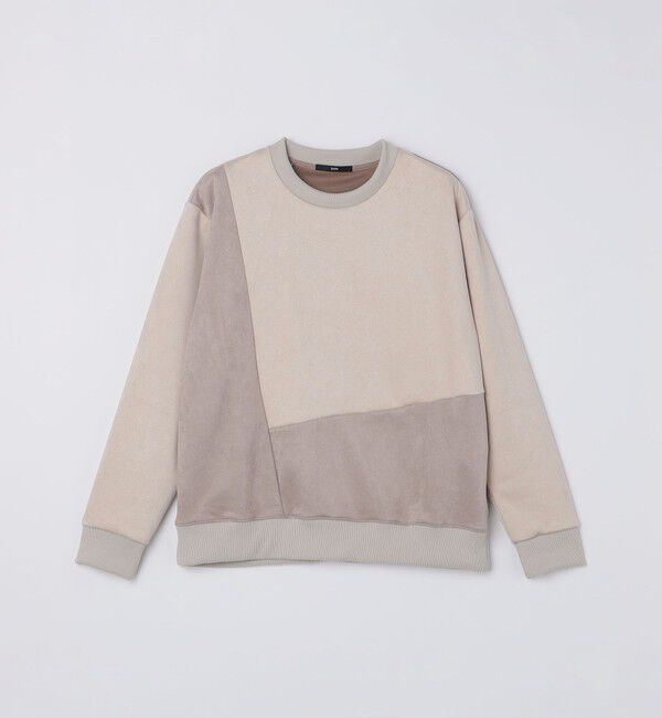 SHIPS「SHIPS:〈洗濯機可能〉パネル ポリエステル スエード ドッキング  ロングスリーブ Tシャツ」|プルオーバー|