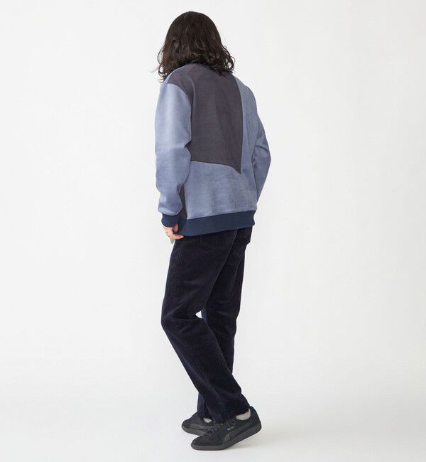 SHIPS「SHIPS:〈洗濯機可能〉パネル ポリエステル スエード ドッキング  ロングスリーブ Tシャツ」|プルオーバー|