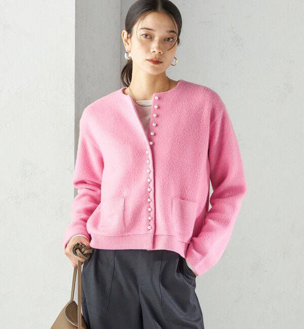 SHIPS for women「〈手洗い可能〉パール モチーフ ボタン ジャッカル カーディガン」|カーディガン|