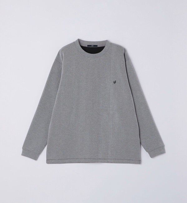 SHIPS「【WEB限定】SHIPS:〈抗菌・防臭〉ワンポイント ロゴ バーズアイ クルーネック 長袖 Tシャツ」|Tシャツ・カットソー|