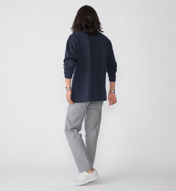 SHIPS「【WEB限定】SHIPS:〈抗菌・防臭〉ワンポイント ロゴ バーズアイ クルーネック 長袖 Tシャツ」|Tシャツ・カットソー|