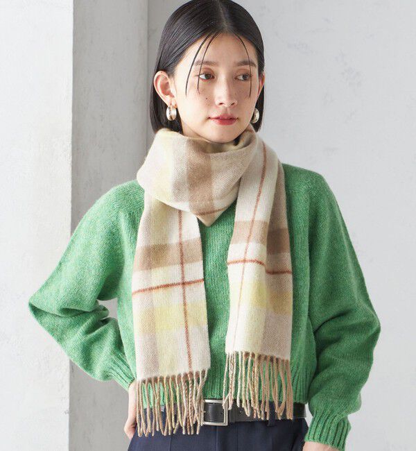 SHIPS for women「チェック カシミヤ リバーシブル マフラー」|マフラー|