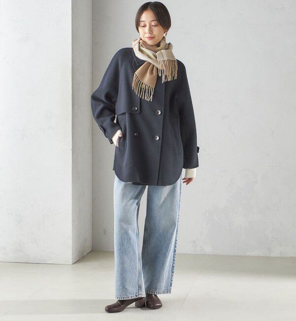 SHIPS for women「チェック カシミヤ リバーシブル マフラー」|マフラー|