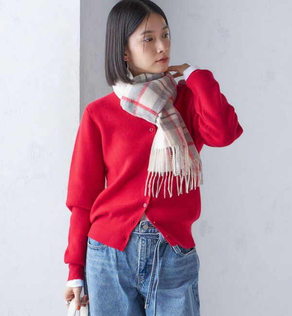 SHIPS for women「チェック カシミヤ リバーシブル マフラー」|マフラー|