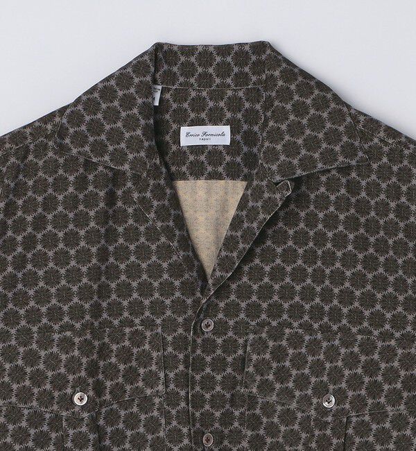 SHIPS「【SHIPS別注】Errico Formicola: コーデュロイ プリント オープンカラー シャツ」|シャツ・ブラウス|