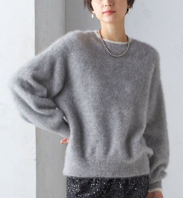 SHIPS for women「杢 FOX クルーネック プルオーバー」|ニット・セーター|グレー