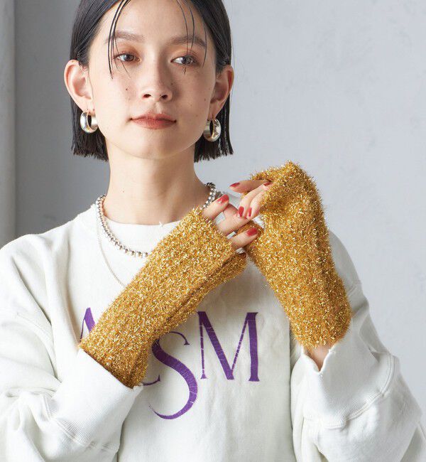 SHIPS for women「ラメ アーム ウォーマー」|手袋|