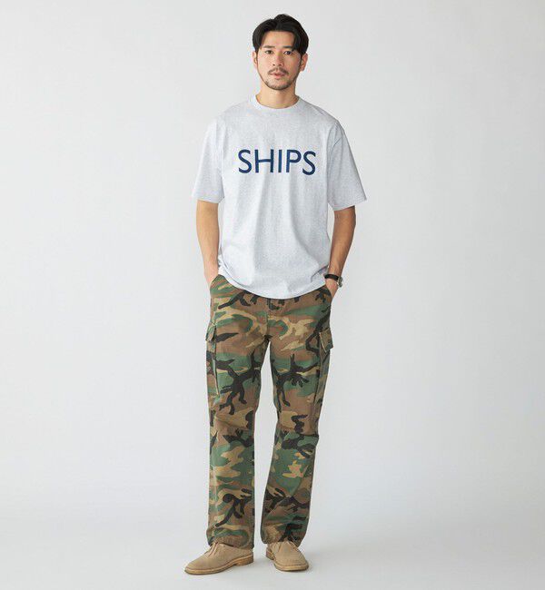 SHIPS「【SHIPS別注】Champion: SHIPS ロゴ プリント Tシャツ」|Tシャツ・カットソー|