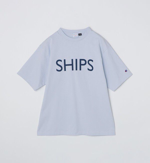 SHIPS「【SHIPS別注】Champion: SHIPS ロゴ プリント Tシャツ」|Tシャツ・カットソー|