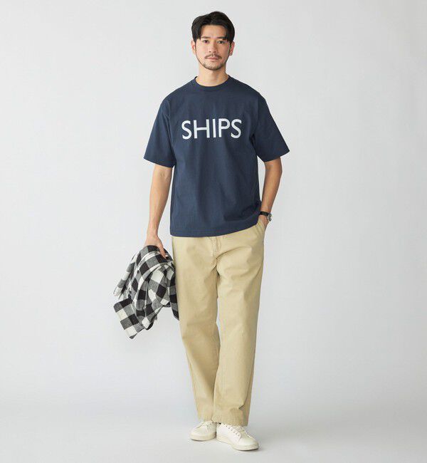SHIPS「【SHIPS別注】Champion: SHIPS ロゴ プリント Tシャツ」|Tシャツ・カットソー|
