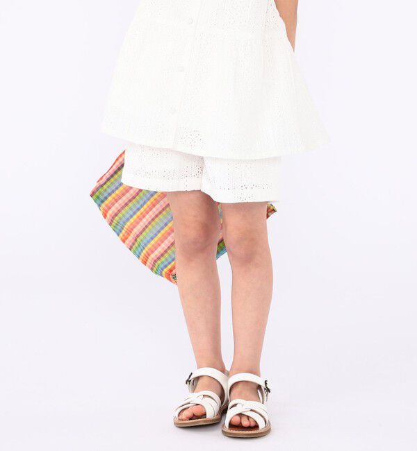SHIPS KIDS「SHIPS KIDS:100～130cm / レース ショート パンツ」|その他|ホワイト