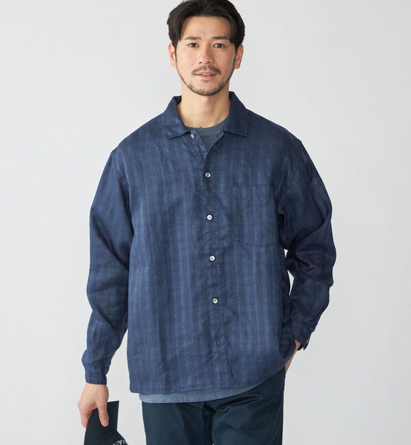 SHIPS「SHIPS: ラミー ドビー ウィークエンド ロングスリーブ シャツ」|シャツ・ブラウス|ネイビー