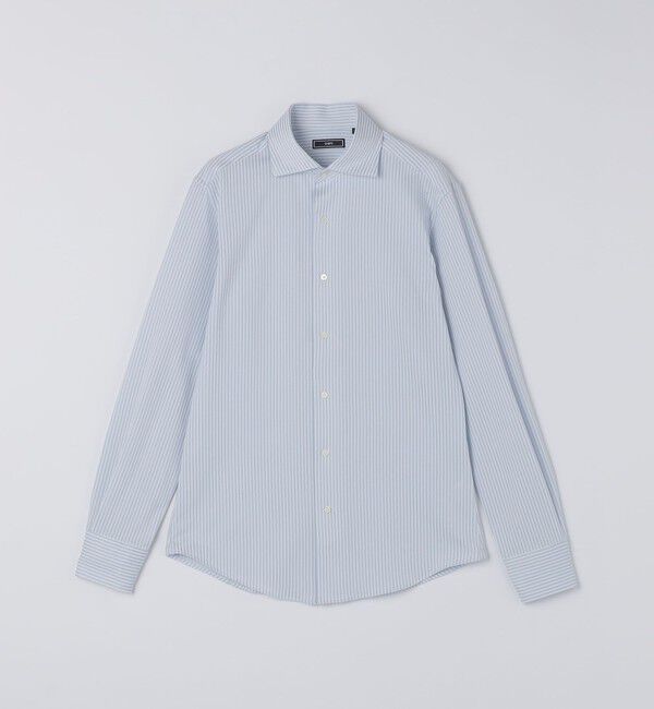 SHIPS「SHIPS: ジャージー ロンドンストライプ ワンピースカラー シャツ」|シャツ・ブラウス|