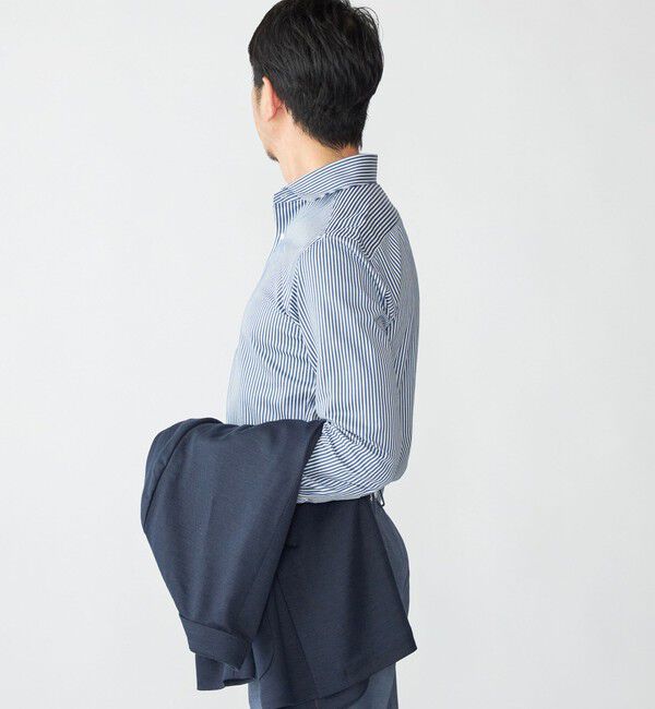 SHIPS「SHIPS: ジャージー ロンドンストライプ ワンピースカラー シャツ」|シャツ・ブラウス|