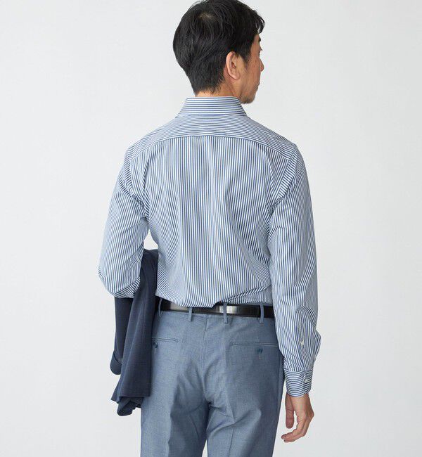 SHIPS「SHIPS: ジャージー ロンドンストライプ ワンピースカラー シャツ」|シャツ・ブラウス|