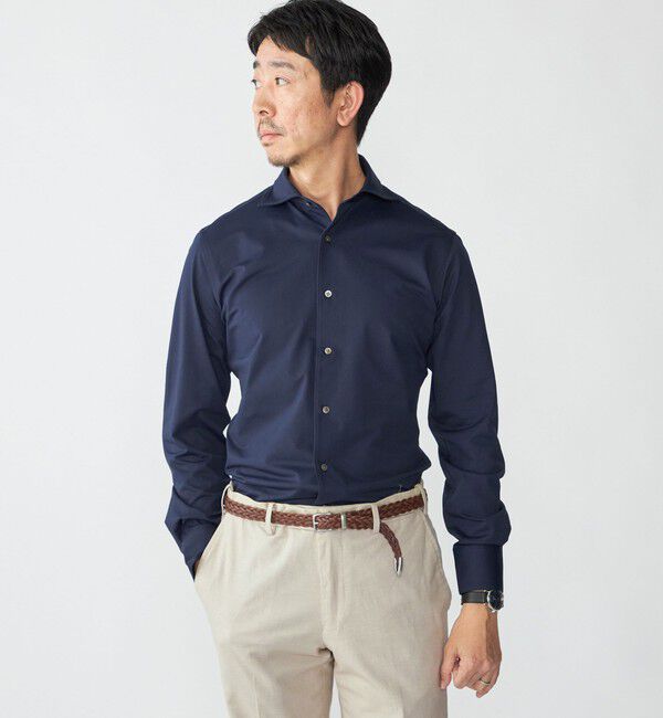 SHIPS「SHIPS: ジャージー ワンピースカラー シャツ」|シャツ・ブラウス|