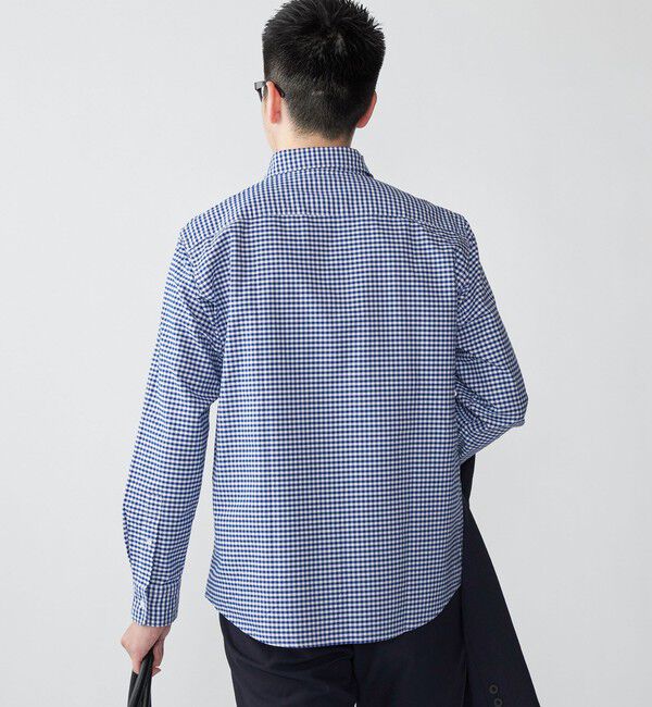 SHIPS「SHIPS: ワイドカラー ネイビー バリエーション チェック シャツ」|シャツ・ブラウス|