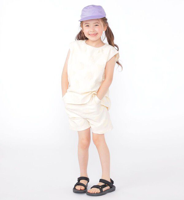 SHIPS KIDS「SHIPS KIDS:100cm～130cm / パイル ジャカード ノースリーブ TEE」|タンクトップ|