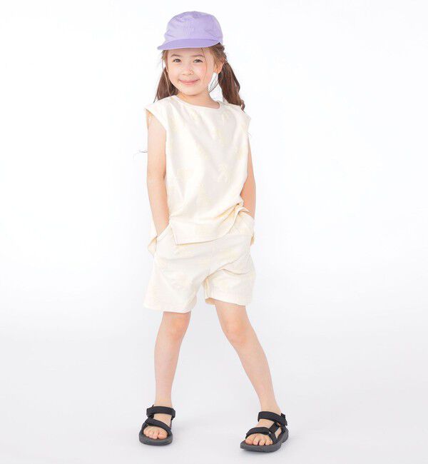 SHIPS KIDS「SHIPS KIDS:100cm～130cm / パイル ジャカード ノースリーブ TEE」|タンクトップ|