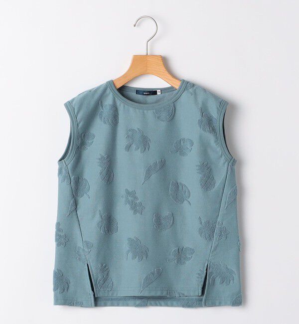 SHIPS KIDS「SHIPS KIDS:100cm～130cm / パイル ジャカード ノースリーブ TEE」|タンクトップ|