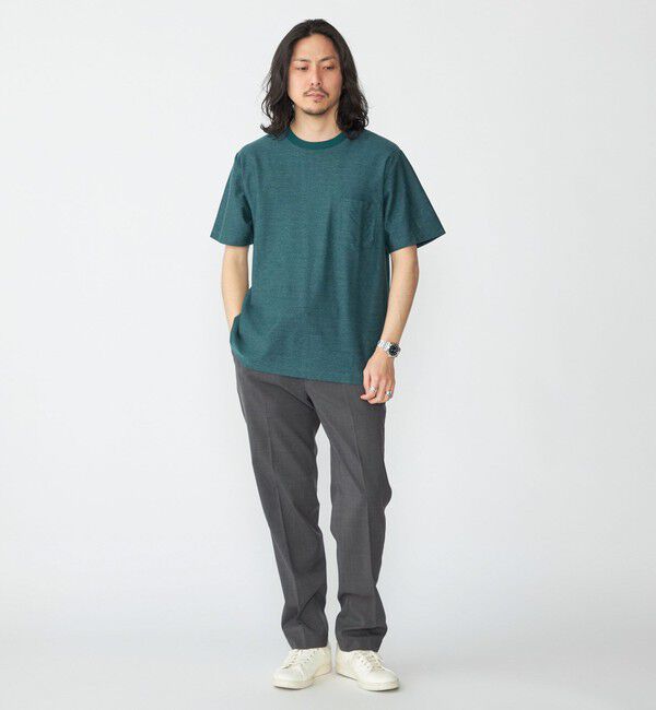 SHIPS「SHIPS: ジャカード マイクロ ボーダー Tシャツ」|Tシャツ・カットソー|